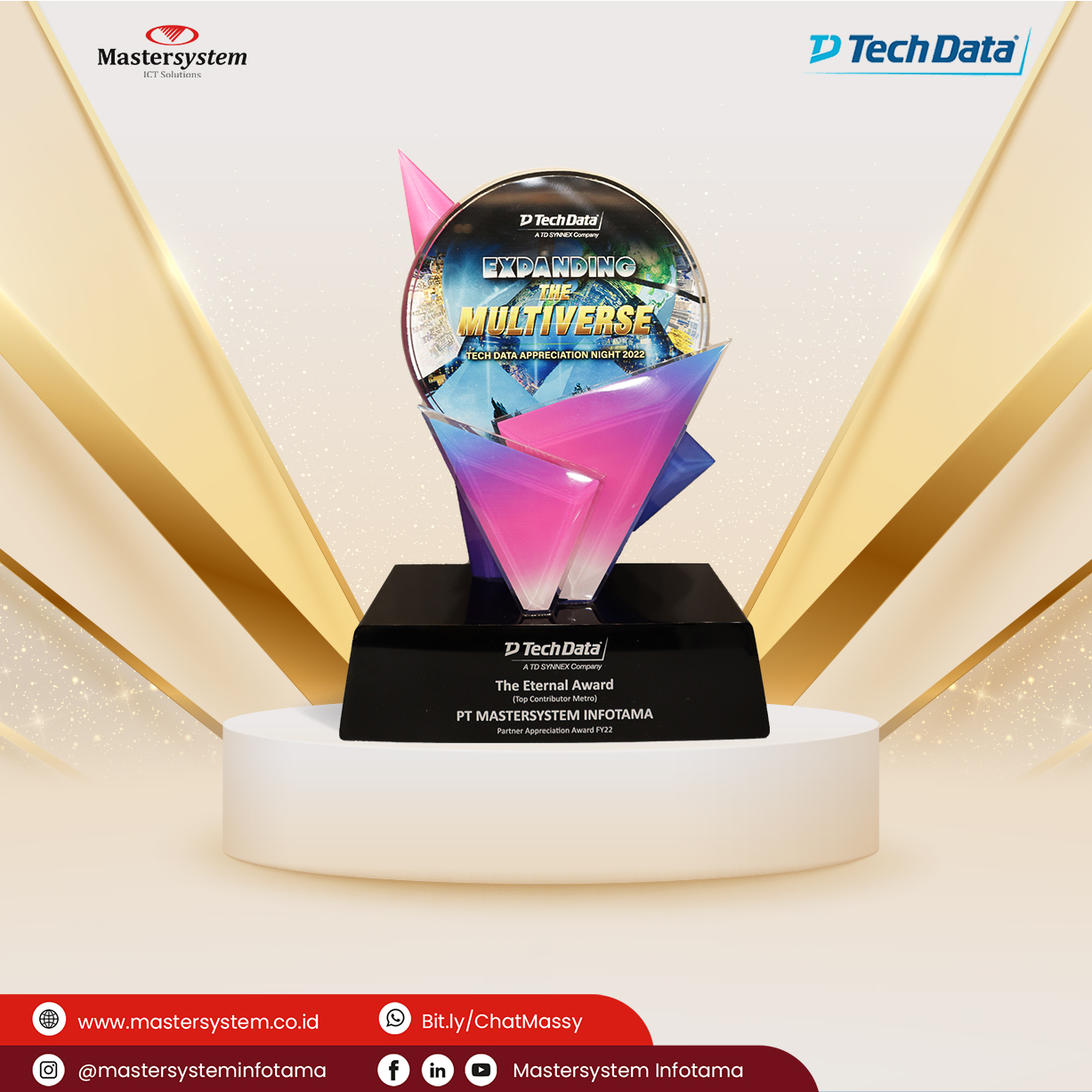 Bukti Kontribusi Majukan Teknologi, Mastersystem Raih Penghargaan dari Tech Data!